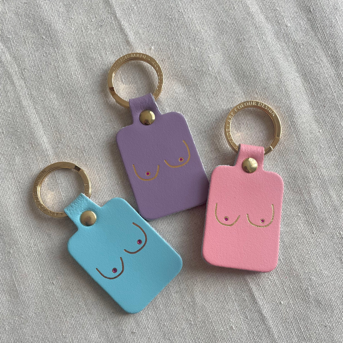 Leather Boobs Key Fob – Gift – Little Nell