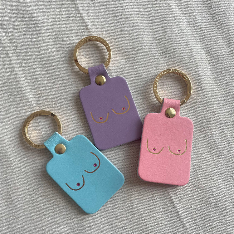 Leather Boobs Key Fob – Gift – Little Nell