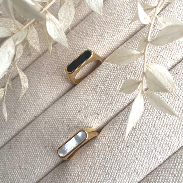 Everyday Gold Lozenge Ring – Ring – Little Nell Jewellery