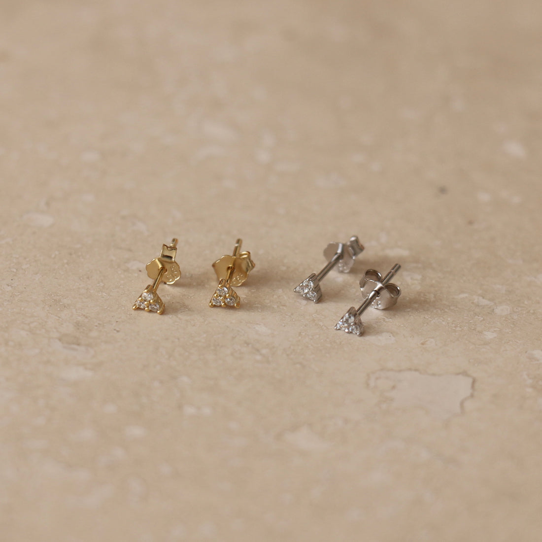 Trio Sparkling Micro Studs – Stud Earrings – Little Nell Jewellery