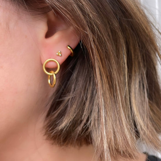 EVERYDAY Gold Double Circle Earrings