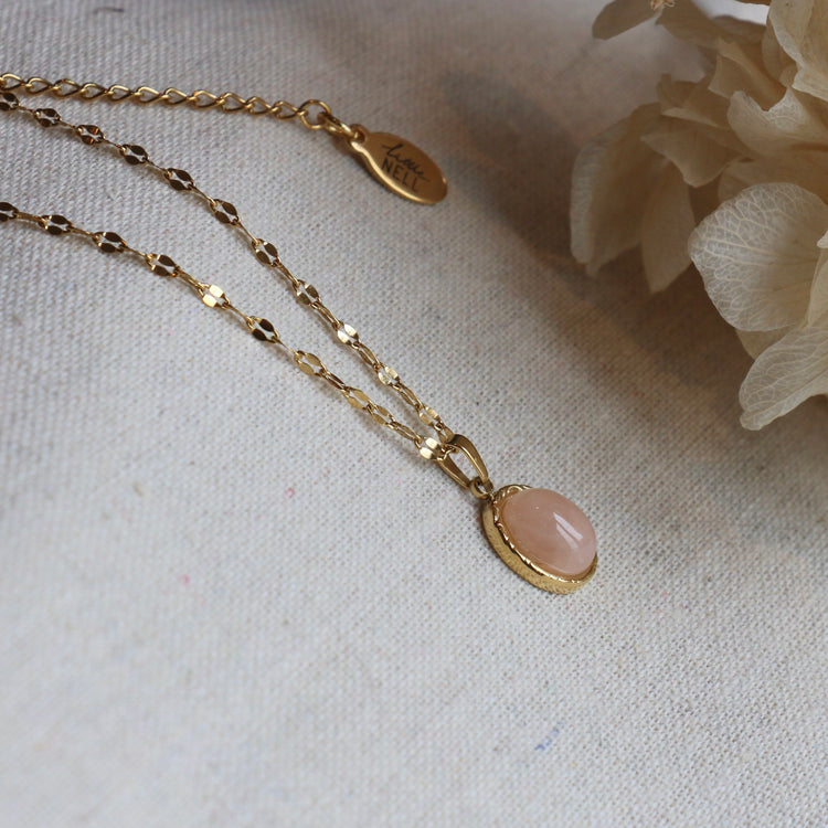 Everyday Rose Quartz Necklace – Necklace – Little Nell Jewellery
